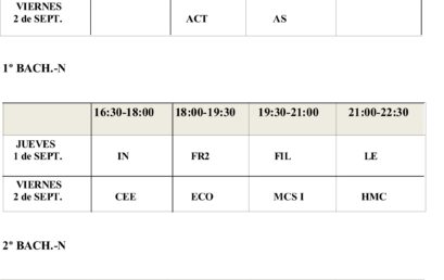EXÁMENES SEPTIEMBRE ADULTOS