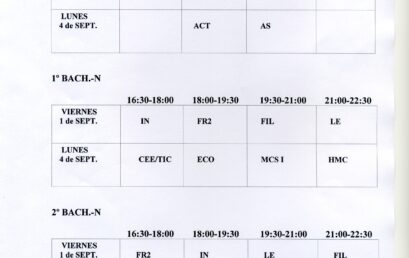 EXÁMENES SEPTIEMBRE ADULTOS