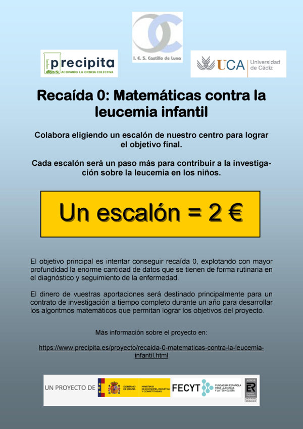 Proyecto «Recaída 0: Matemáticas contra la leucemia infantil»
